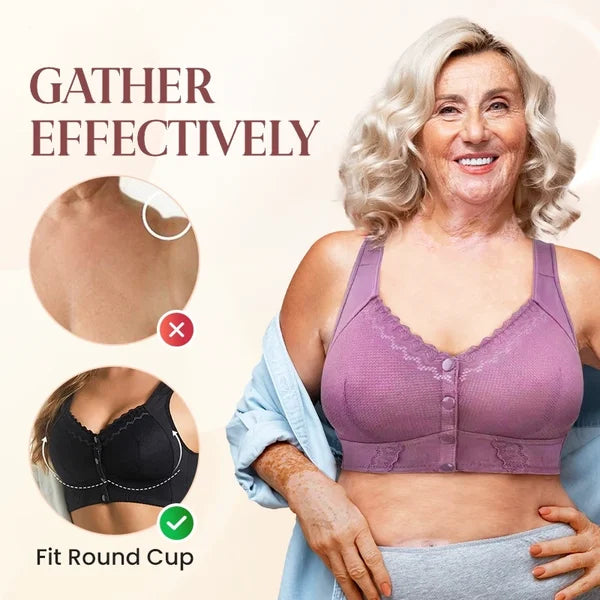 🌹Mother Day's LIMITED SALE Buy 1 Get 3 Packs🌹2024 New Front Closure Breathable Bra for Seniors